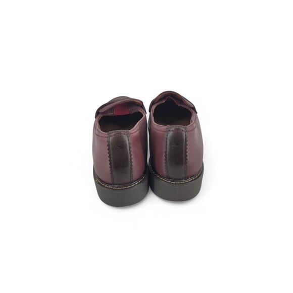 Cobb Hill Burgundy Leather‎ Loafers Women’s 7W | Janney Penny Comfort Flats - Picture 2 of 7